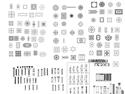 拼花及造形柱l图集 施工图