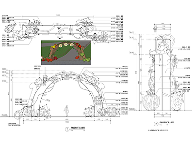 采摘园入口 施工图 大