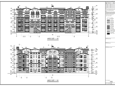 高层新中式风格框架结构多栋住宅楼建 施工图