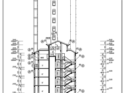 高档高层二十层商业住宅楼建筑施工套图 施工图