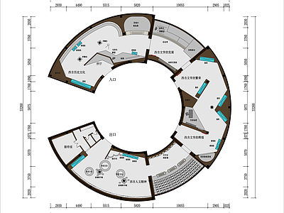 文化展厅平面图 施工图