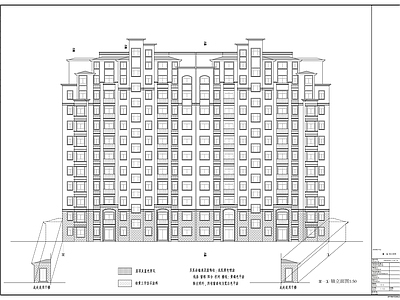 十二层板式商品住宅楼建筑方案 施工图