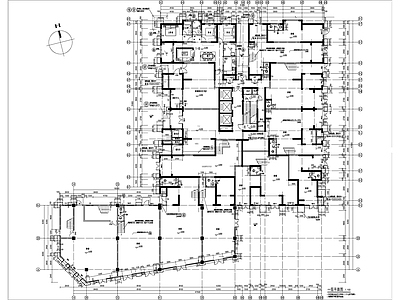 超高层现代风格住宅商品房建施 施工图