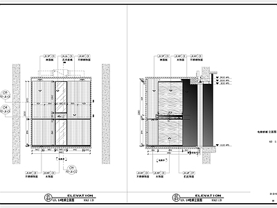 电梯轿厢平立面大样图 施工图