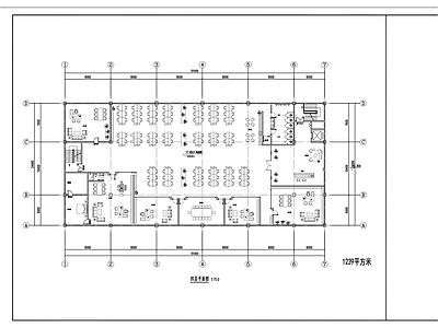 办公楼办公室平面布置方案图 施工图