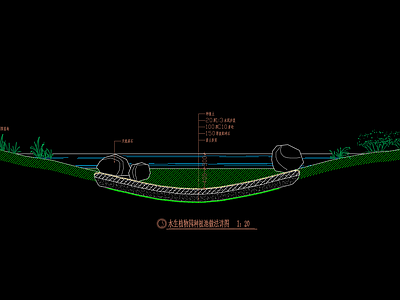 水生植物园种植池做法详图 施工图 水池