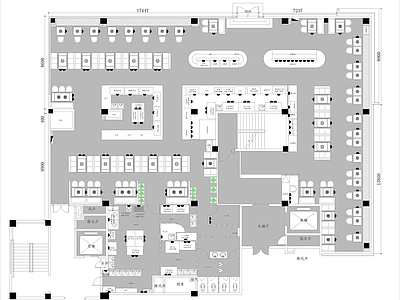 全套自助餐厅装饰水电CA 施工图