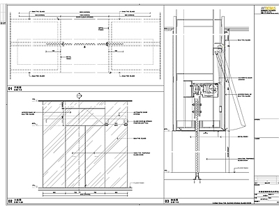 D220 双扇玻璃暗装电动推拉 施工图 通用节点