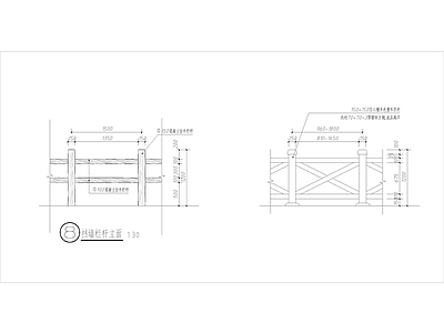 挡墙栏杆详图详图 施工图