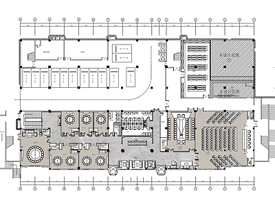 1500㎡公司商务餐厅会议室平面布置图 施工图