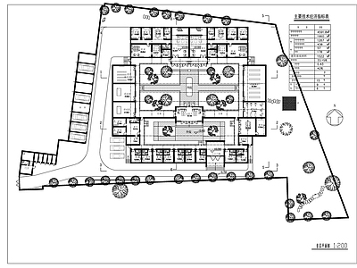 二层四合院式住宅建筑图 施工图