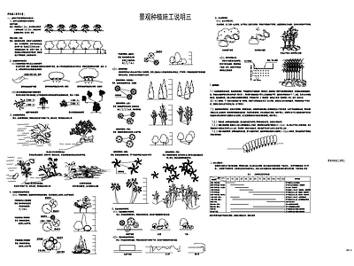 景观种植施工说明 施工图