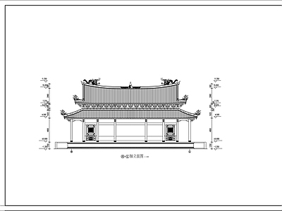 精品中式古建筑宗教寺庙 施工图