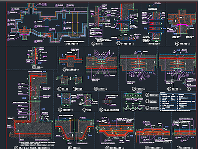地下室防水节点CA 施工图 通用节点
