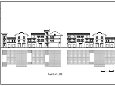 中式商业街立面提 施工图