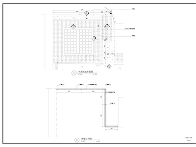 中式围墙详图 施工图