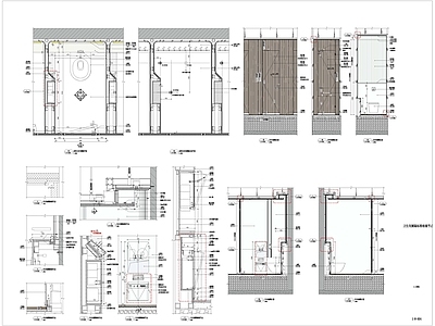 卫生间厕隔标准细部节点 施工图