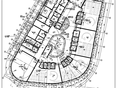 现代简约风格弧形四层幼儿园建施图 施工图