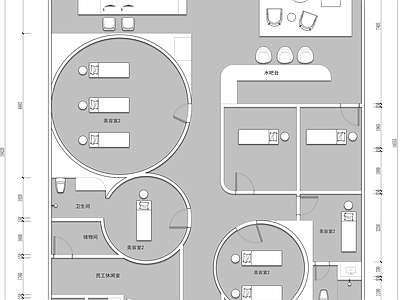 养身护肤健康中心 施工图