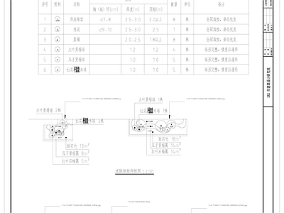 道路种植绿化设 施工图