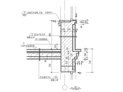 一层车库顶线角详图 施工图