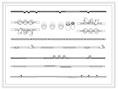 现代筒灯 射灯 轨道灯 施工图