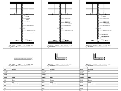 隔墙节点图 施工图