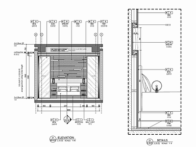 木饰面布艺硬包金属饰面床背景墙施工详图 施工图