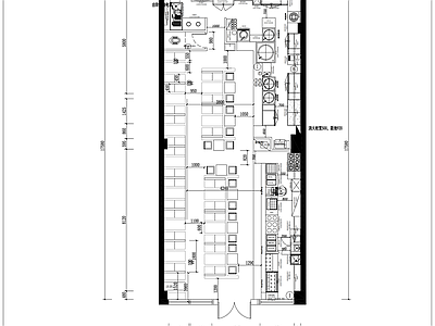 新疆牛肉面餐馆平面布局设计 施工图