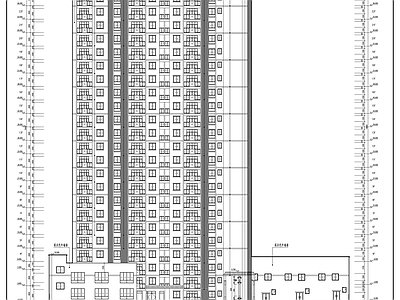 高层石漆外墙塔式住宅楼建 施工图