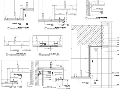 天花吊顶通用节点图 施工图