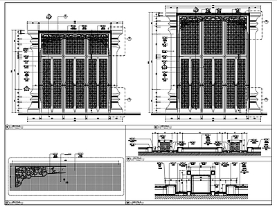 造型门及墙身大样图 施工图