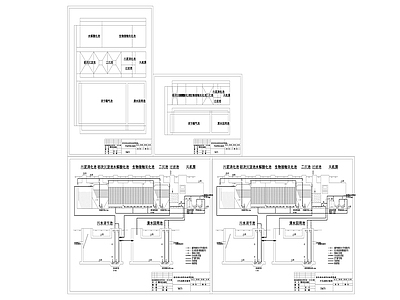 1一体化污水设备平面布置及流程图 施工图