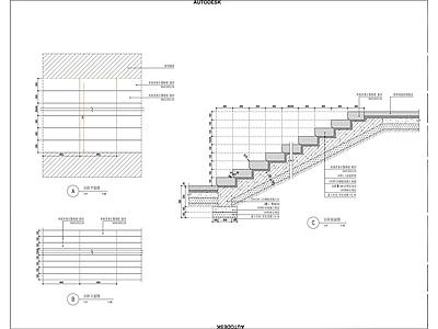 台阶铺装详图 施工图