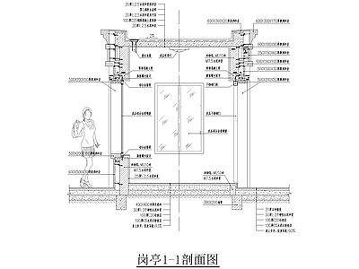 保安亭干挂石材工艺做法 施工图