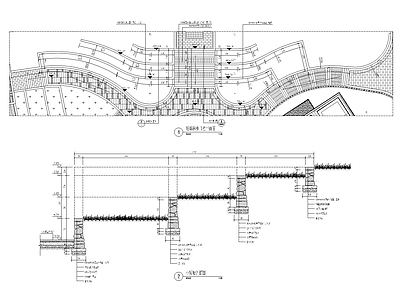 矮墙梯步节点详图 施工图