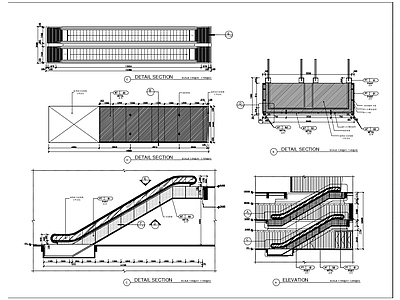 手扶电梯详图 施工图