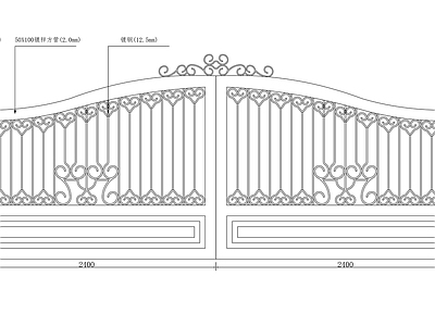 铁花门大样图 施工图