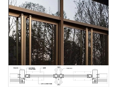 不锈钢框玻璃门节点图 施工图