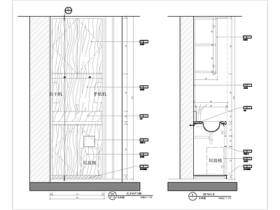 面馆调料柜储物柜节点大样图 施工图