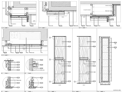 木挂板暗门墙身节点大样图 施工图