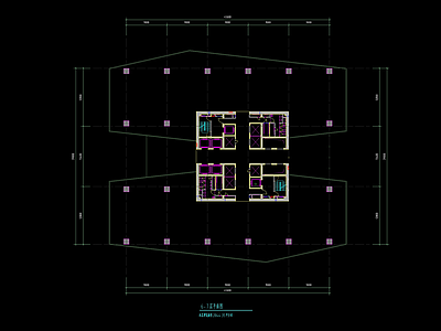 超高层办公楼平面方案 施工图