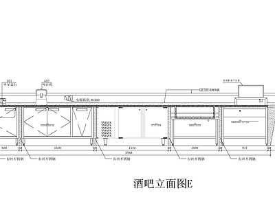 酒吧收银台结构 施工图