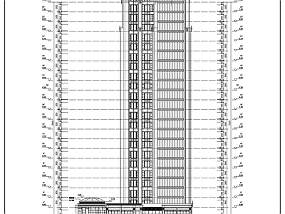 二十七层公寓综合楼建筑扩初图 施工图