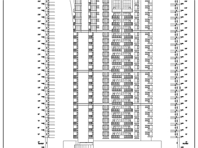 二十五层商住楼建筑方案图 施工图