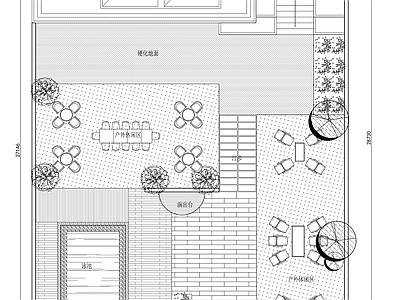 民宿庭院平面图 施工图