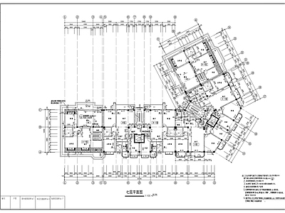 十三层商住楼建筑方案图 施工图