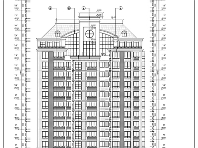 十四层欧式住宅楼建 施工图