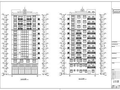 十一层顶层复式商住楼建 施工图