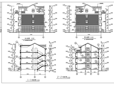 四层简欧式带阁楼住宅楼建 施工图